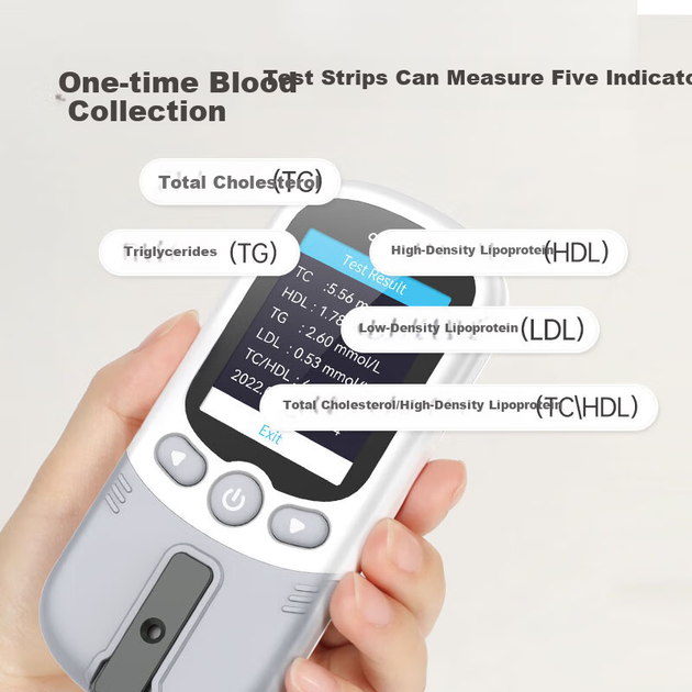 CONTEC Kangtai Medical Домашний анализатор липидов крови, холестерина и триглицеридов, пятикомпонентный высокоточный тестер 40A-BU, подарочный набор - изображение 6
