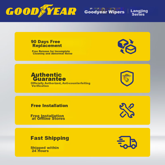 Щетка стеклоочистителя Goodyear Jeep Freedom Light для моделей 2016-2021 годов, резиновая полоса без косточек, передняя щетка стеклоочистителя JEEP 26/18 - изображение 8