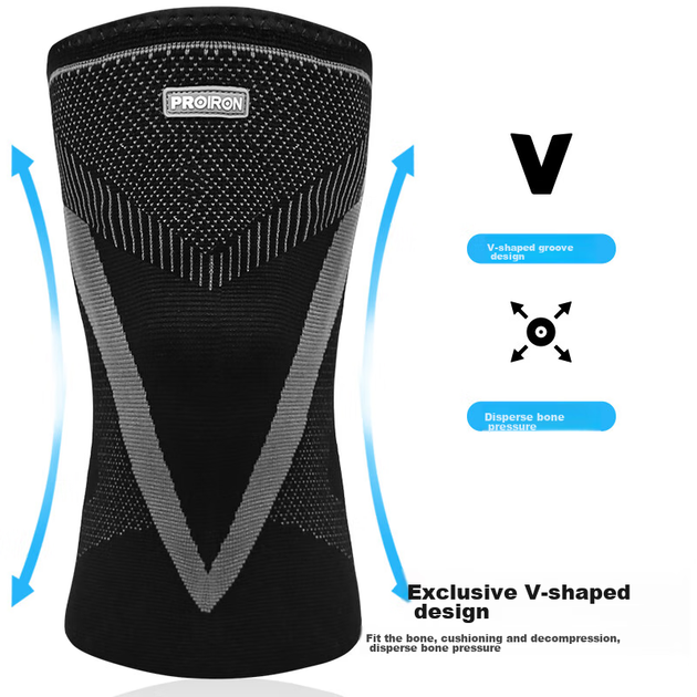 Наколінники PROIRON спортивні для захисту меніска унісекс, розмір XL, 2 шт - зображення 7