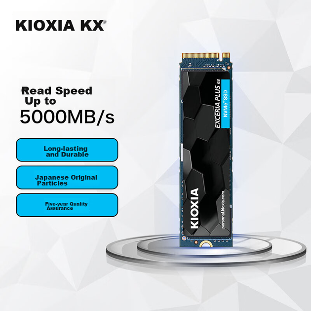 SSD диск KIOXIA EXCERIA PLUS G3 1TB M.2 2280 NVMe PCIe 4.0 x4 TLC (LSD10Z001TC8) - зображення 5