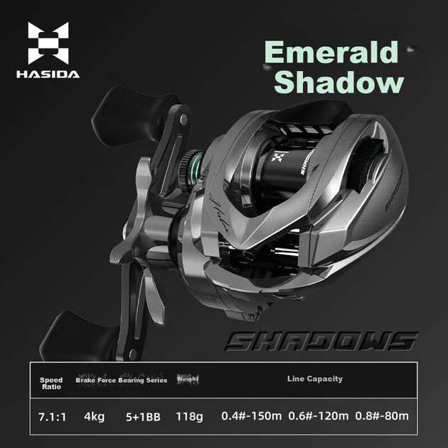 Спиннинговая катушка HISTAR Emerald Shadow из углеродного волокна, легкая, для дальнего заброса - изображение 7