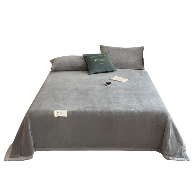 Ковдра Hodo Milk Velvet, зимова, з кондиціонером, одинарна флісова ковдра, ковдра для дивана 1,5 м x 2 м, сіра - зображення 4