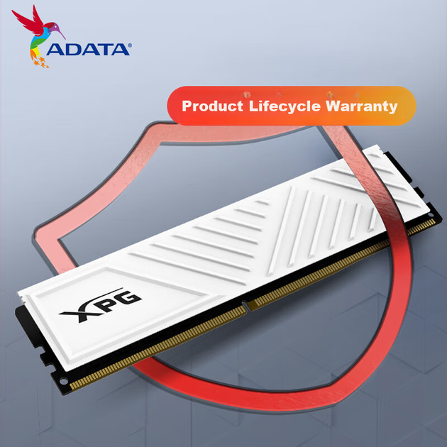 Оперативная память ADATA 16 ГБ (8 ГБ × 2) DDR4 3200 для настольных компьютеров, цвет XPG-Wilong D35, глянцевая белая. - изображение 5