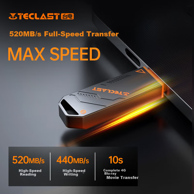 Флеш память USB Teclast Lingren 128GB USB 3.2 Gen2 - изображение 4