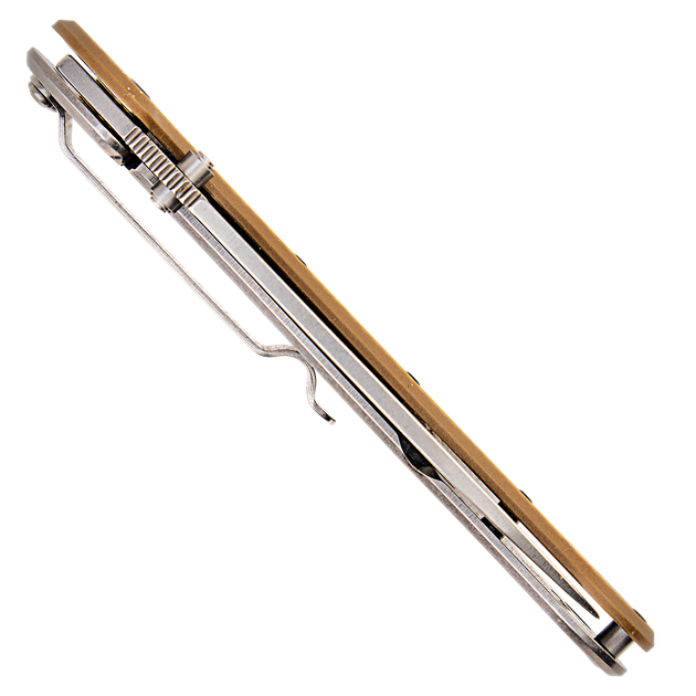 Ніж складаний ESEE Avispa, замок Frame Lock, лезо Plain Stonewashed D2, руківя Coyote Brown FRN, Тайвань, BRK1302CB - Фото 10 Ніж складаний ESEE Avispa, замок Frame Lock, лезо Plain Stonewashed D2, руківя Coyote Brown FRN, Тайвань, BRK1302CB - изображение 10
