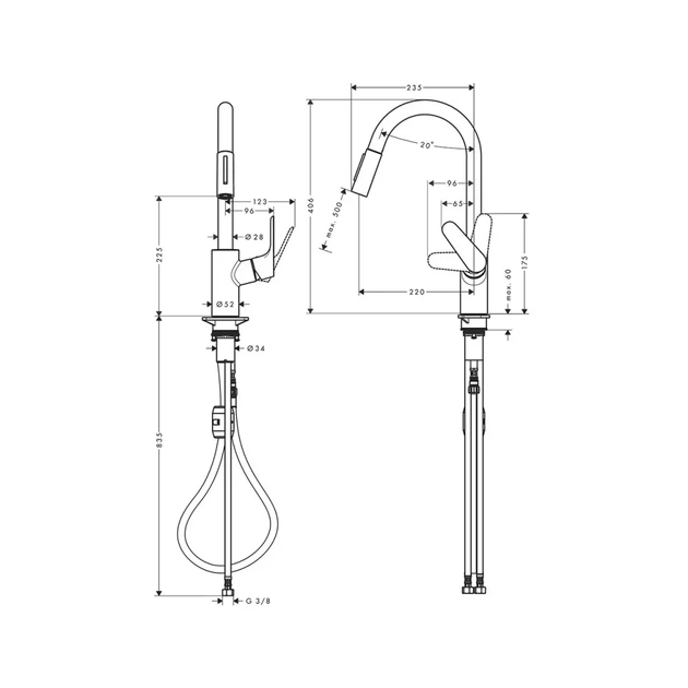 Hansgrohe Focus Смеситель для кухни, хром (31815000) - изображение 4