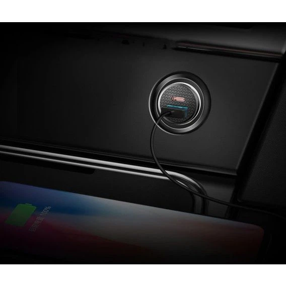 Автомобильное зарядное устройство Baseus Circular Plastic PD3.0 QC 4.0 + 30W USB + Type-C (CCALL-YS01) Black [67977] - изображение 4