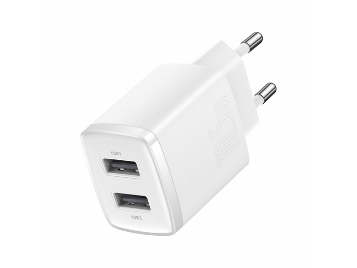 Сетевое зарядное устройство Baseus Compact Charger 2U 10.5W White (CCXJ010202) [74462] - изображение 2