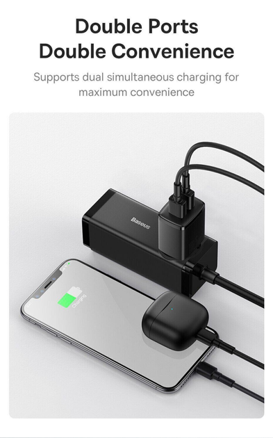 Сетевое зарядное устройство Baseus Compact Charger 2U 10.5W Black (CCXJ010201) [74461] - изображение 7