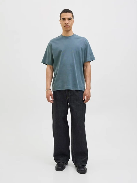 Футболка из хлопка оверсайз Jack & Jones 12254412c69 XS синяя (100014875) - изображение 4