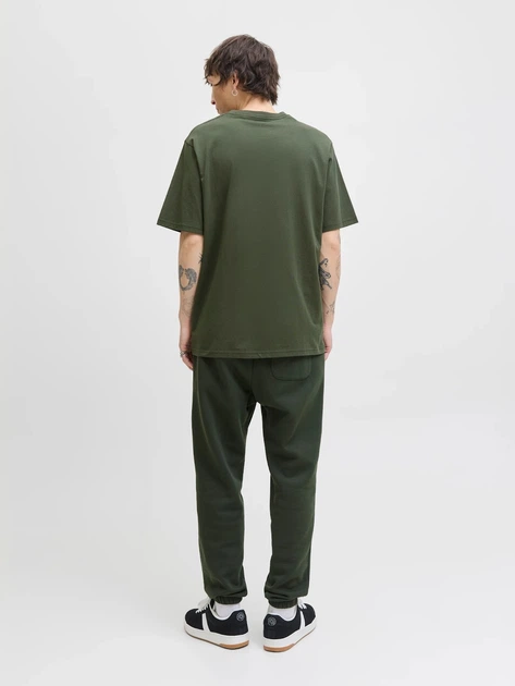 Футболка из хлопка оверсайз Jack & Jones 12278787c69 L темно-зеленая (100014916) - Фото 4 Футболка из хлопка оверсайз Jack & Jones 12278787c69 L темно-зеленая (100014916) - изображение 4