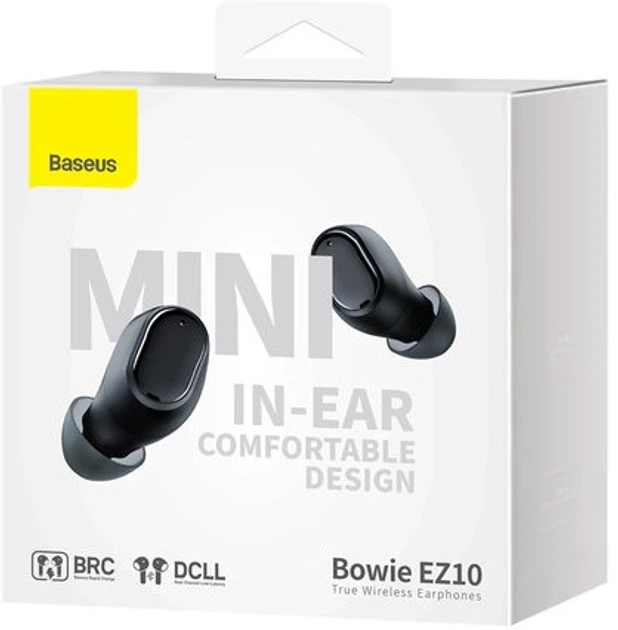 Бездротові навушники Baseus Bowie EZ10 Black TWS Bluetooth 5.3 - Фото 9 Бездротові навушники Baseus Bowie EZ10 Black TWS Bluetooth 5.3 - изображение 9