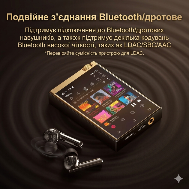 Аудіоплеєр OilSky M308 з підтримкою LDAC DSD512 Hi-Res Lossless 80 ГБ MAX97720, Bluetooth, Wi-Fi, Android - Фото 5 Аудіоплеєр OilSky M308 з підтримкою LDAC DSD512 Hi-Res Lossless 80 ГБ MAX97720, Bluetooth, Wi-Fi, Android - изображение 5