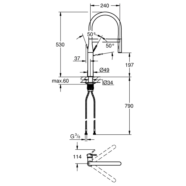 Grohe Essence New Смеситель для кухни, хром (30294000) - изображение 9