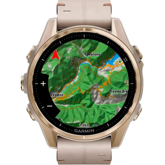 Смарт-годинник Garmin Fenix 8 AMOLED Sapphire 43mm Soft Gold with Limestone Leather Band (010-02903-40) [115170] - зображення 2