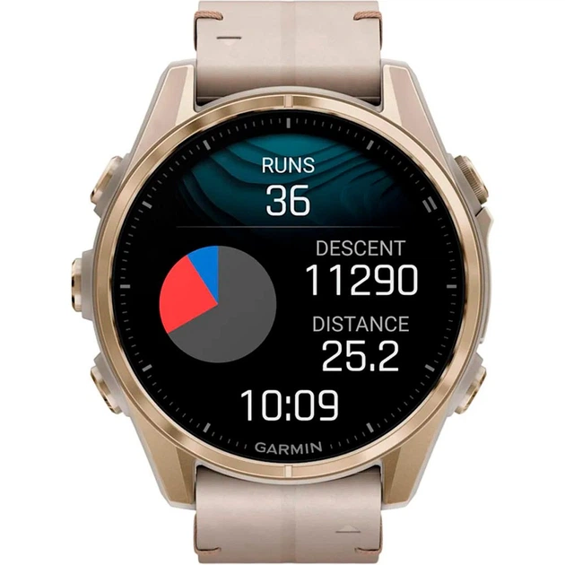 Смарт-годинник Garmin Fenix 8 AMOLED Sapphire 43mm Soft Gold with Limestone Leather Band (010-02903-40) [115170] - зображення 7