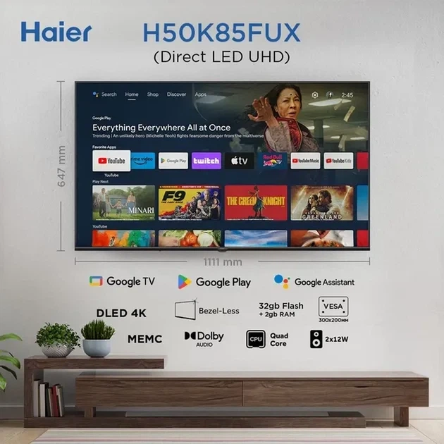 Телевізор LED HAIER H50K85FUX - Фото 6 Телевізор LED HAIER H50K85FUX - изображение 6