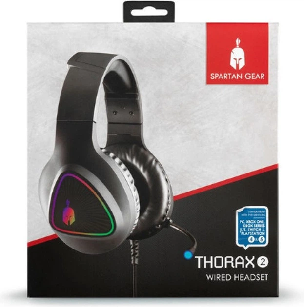 Słuchawki Spartan Gear Thorax 2 Wired Headset Black (SGHSML11) - obraz 3
