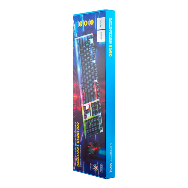 Клавиатура и мышь Hoco GM18 игровая подсвеченная для ПК и ноутбука с USB подключением и 104 клавишами - изображение 2