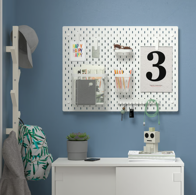 Перфорированная доска, белая, 76x56 см. SKADIS IKEA 205.866.51 - Фото 3 Перфорированная доска, белая, 76x56 см. SKADIS IKEA 205.866.51 - изображение 3