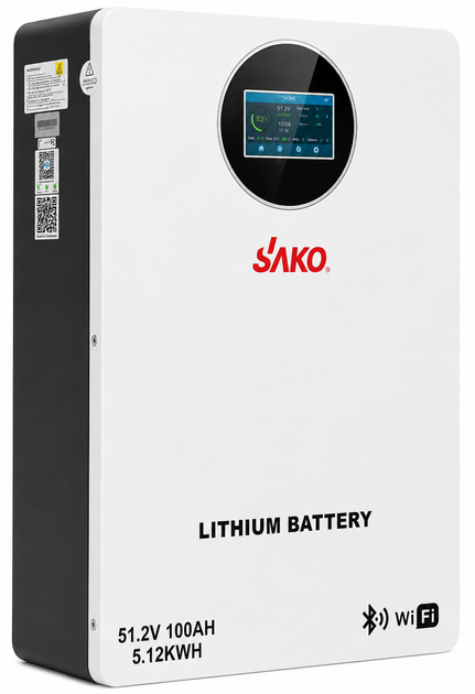 Аккумуляторная батарея SAKO Li-Sun Wall Stand Литий-железо-фосфатная 51.2V 100Ah (SK-51.2V100Ah) - Фото 2 Аккумуляторная батарея SAKO Li-Sun Wall Stand Литий-железо-фосфатная 51.2V 100Ah (SK-51.2V100Ah) - изображение 2