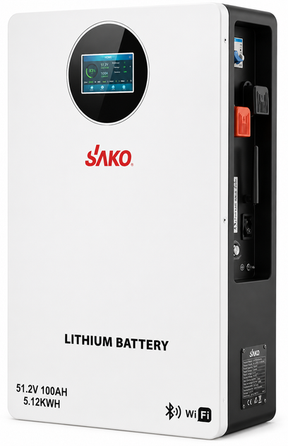 Аккумуляторная батарея SAKO Li-Sun Wall Stand Литий-железо-фосфатная 51.2V 100Ah (SK-51.2V100Ah) - Фото 3 Аккумуляторная батарея SAKO Li-Sun Wall Stand Литий-железо-фосфатная 51.2V 100Ah (SK-51.2V100Ah) - изображение 3