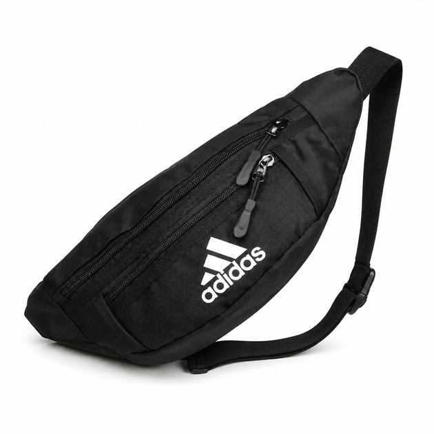 Бананка спортивная через плечо Adidas Oxford 600D черная компактная - Фото 1 Бананка спортивная через плечо Adidas Oxford 600D черная компактная - изображение 1