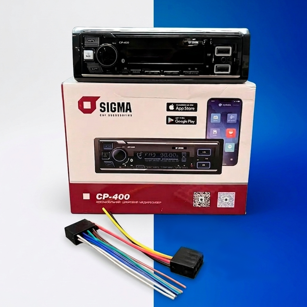 Автомагнитола SIGMA CP-400 BT RGB APP 1 Din сменная разноцветная RGB подсветка Usb Aux Bluetooth магнитола с блютузом - изображение 7