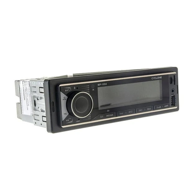 Автомагнитола 1DIN мультимедийна Cyclone MP-1094 с управлением через приложение FM, USB, Type C для зарядки, microSD, AUX, MP3,RGB - изображение 3