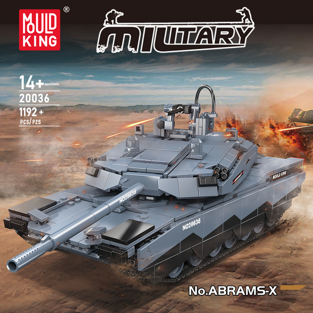Конструктор танк Abrams Mould King на радіокеруванні - Фото 2 Конструктор танк Abrams Mould King на радіокеруванні - зображення 2
