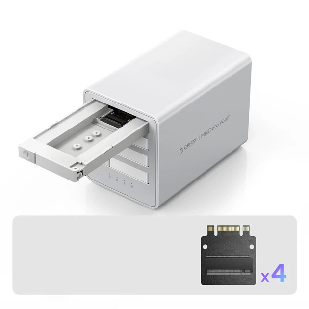Disk Array Orico 8848U4 4-bay M.2 NVMe SSD White (6942227173294) - изображение 3