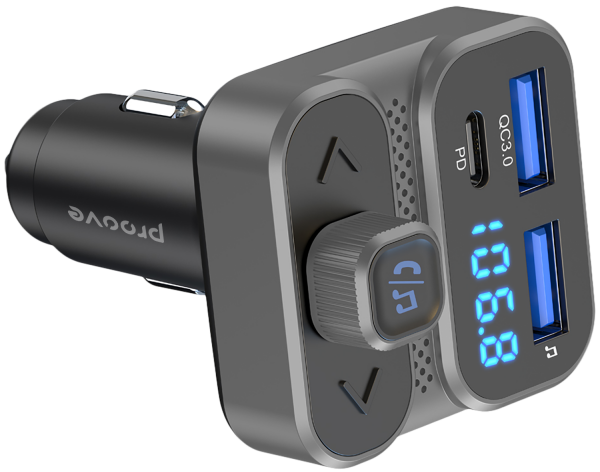 FM-модулятор/дисплей 36W USB-A/USB-C PD+QC3.0 Proove Luxor SE gray (FMLX20120003) UA - зображення 6