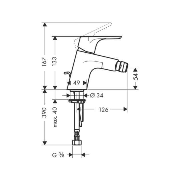 Hansgrohe Focus E Змішувач для біде, хром (31920000) - зображення 6