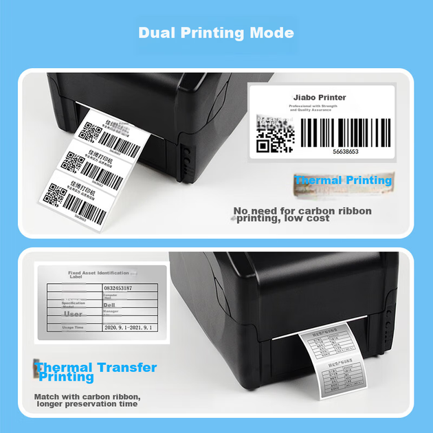 Термотрансферный принтер этикеток Gprinter 1524T, USB-версия, для ценников, штрихкодов, бирок и логистики, с красящей лентой - изображение 5