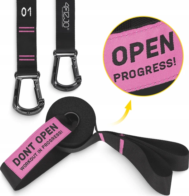Гимнастические кольца 4FIZJO регулируемые из ABS пластика Ø23 см 2 шт Black/Pink (P-5905973406116) - изображение 13