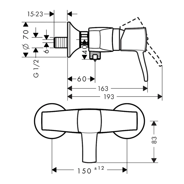 HANSGROHE Metropol Classic Змішувач для душу, хром (31360000) - зображення 2