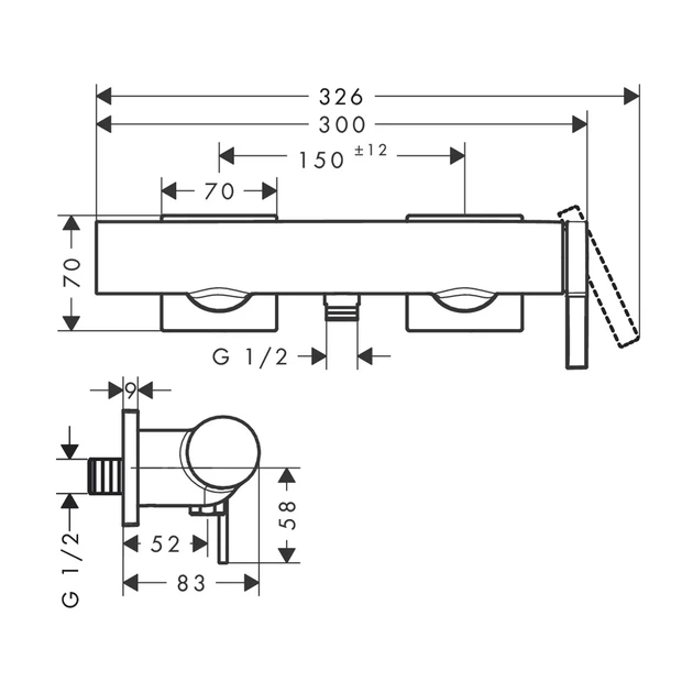 Hansgrohe Tecturis E Смеситель для душа, шлифованная бронза (73620140) - изображение 3