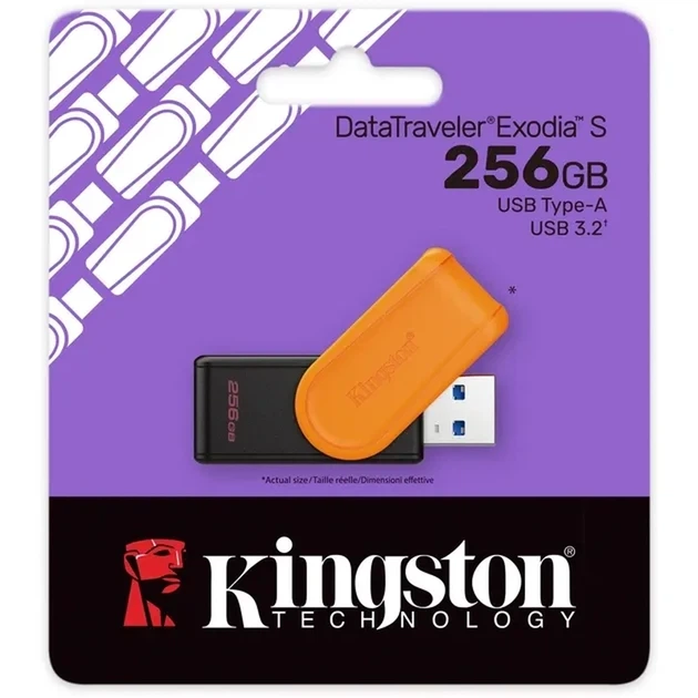 Флеш пам'ять KINGSTON Exodia S 256GB Black/Orange (DTXS/256GB) - Фото 4 Флеш пам'ять KINGSTON Exodia S 256GB Black/Orange (DTXS/256GB) - зображення 4