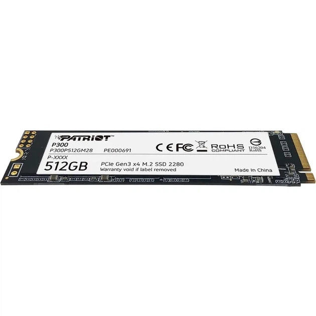 SSD внутрішні Patriot P300 512GB M.2 2280 NVMe PCIe 3.0 x4 (P300P512GM28) - изображение 2