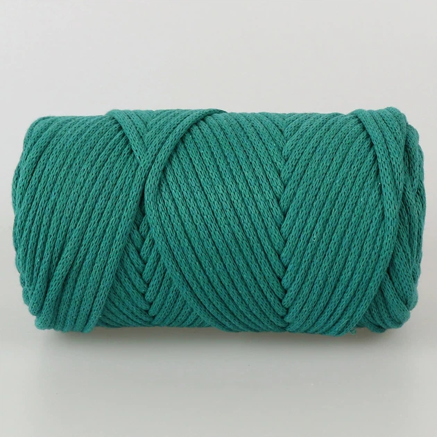 YarnArt Macrame Cord 3mm, Темная бирюза №783 - трикотажный шнур 250 г / 85 м для вязания сумок, игрушек, ковриков, макраме, толстая пряжа - Фото 2 YarnArt Macrame Cord 3mm, Темная бирюза №783 - трикотажный шнур 250 г / 85 м для вязания сумок, игрушек, ковриков, макраме, толстая пряжа - изображение 2