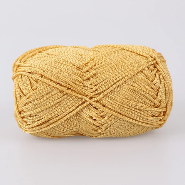 Пряжа YarnArt Macrame Крем №155, полиэстеровый шнур 2 мм, нитка для вязания крючком и спицами, полиэстер 100% - изображение 2