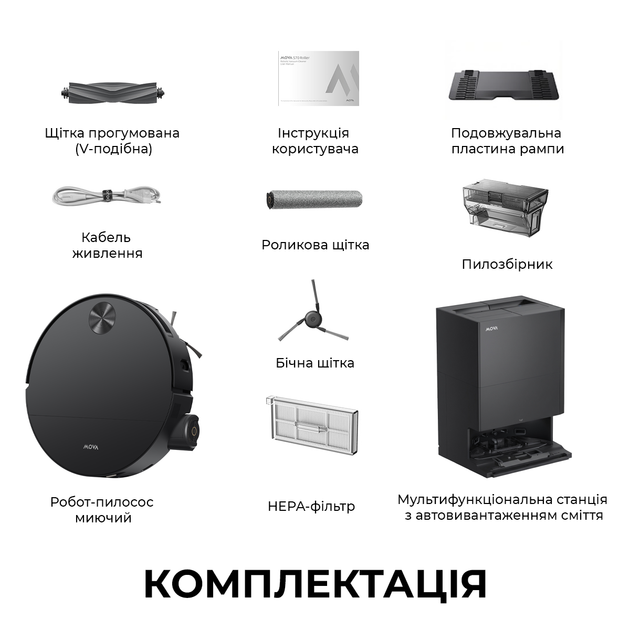 Робот-пілосос Mova S70 Roller Black (RLZ12SE-Bl) 333299 - зображення 14