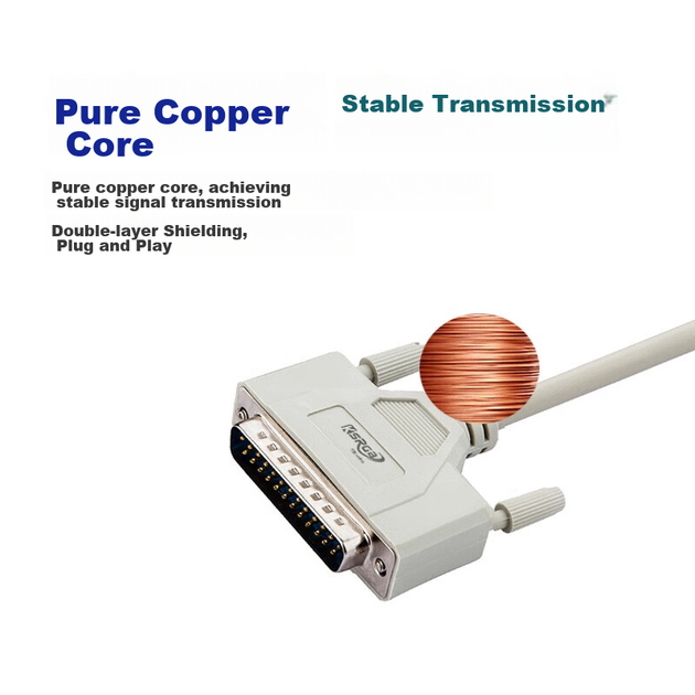 Кабель KSRGB KS-D LPT - DB25 M/M 3 м Beige (KS-D-253M) - изображение 6