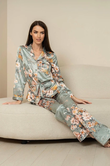 Комплект: топ и брюки Mia-Amore 48(XL) Мятный микс (151653) - Фото 2 Комплект: топ и брюки Mia-Amore 48(XL) Мятный микс (151653) - изображение 2
