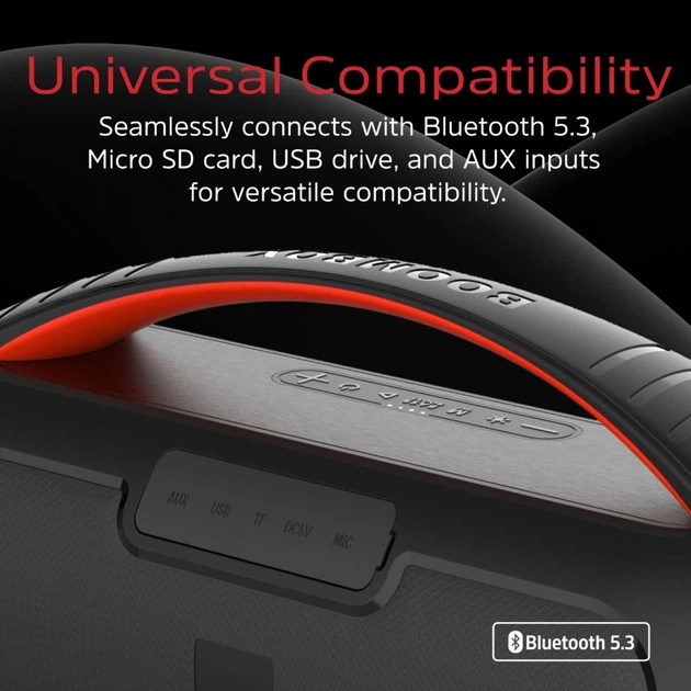 Акустична система 1.0 Energizer 20Вт Bluetooth 5.3 TF/USB/AUX/FM/TWS/MIC, Dual 3” Drivers чорна (BTS258) - Фото 8 Акустична система 1.0 Energizer 20Вт Bluetooth 5.3 TF/USB/AUX/FM/TWS/MIC, Dual 3” Drivers чорна (BTS258) - изображение 8
