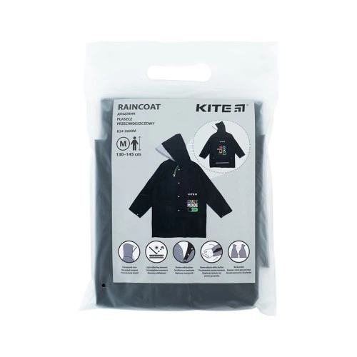 Дощовик дитячий Kite Crazy mode M 130-145 см Чорний (K24-2600M) Kite K24-2600M 1058521 - зображення 4