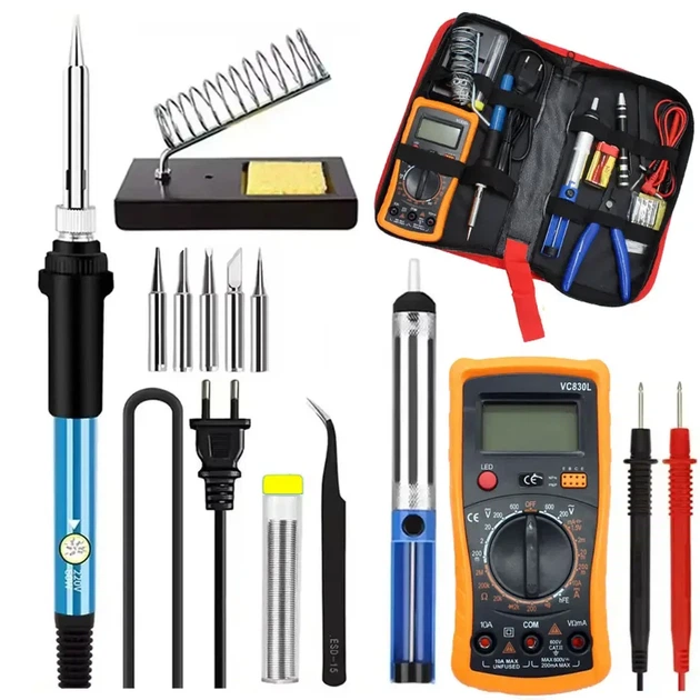 Паяльный набор с мультиметром Soldering kit 60W (19в1) - Фото 5 Паяльный набор с мультиметром Soldering kit 60W (19в1) - изображение 5