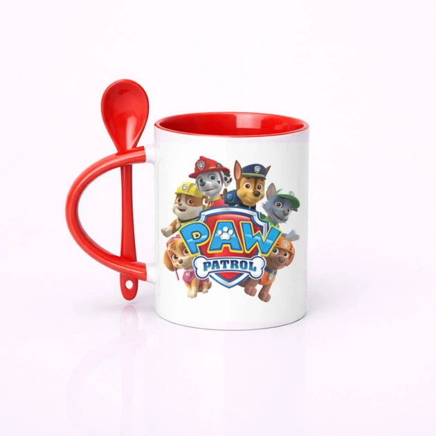 Чашка керамічна з ложкою глянцева Paw Patrol Щенячий патруль 330 мл (РД031656) - Фото 1 Чашка керамічна з ложкою глянцева Paw Patrol Щенячий патруль 330 мл (РД031656) - зображення 1