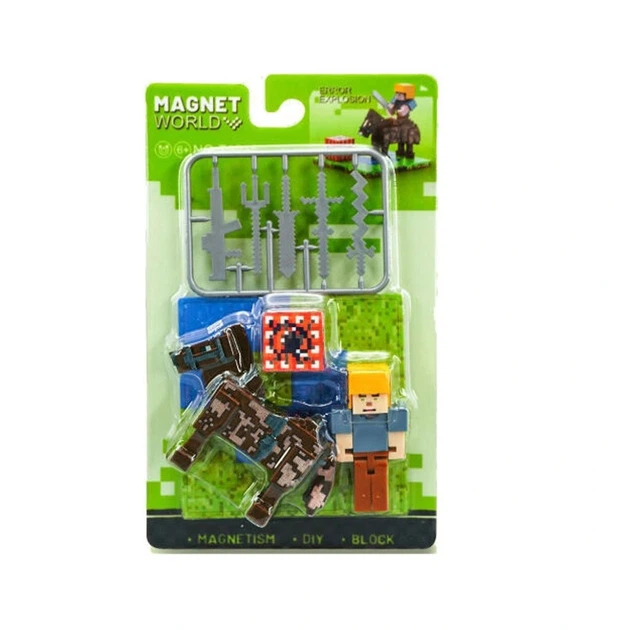 Магнитный Minecraft конструктор Стив Конь TNT магнитный конструктор Magnet World блоки фигурки персонажей - Фото 12 Магнитный Minecraft конструктор Стив Конь TNT магнитный конструктор Magnet World блоки фигурки персонажей - изображение 12
