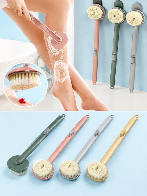 Щетка для душа с длинной ручкой и дозатором для геля Body Brush для массажа спины и тела - Фото 6 Щетка для душа с длинной ручкой и дозатором для геля Body Brush для массажа спины и тела - изображение 6